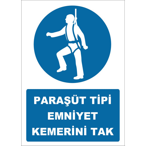 Put On The Parachute Type Seat Belt Sign Board Sign Sticker YT7782