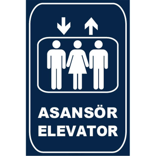 Turkish English Elevator Elevator Sign Board Signage Label ZY1169