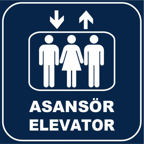 Turkish English Elevator Elevator Manufacturing Sign Board Signage Label ZY1165