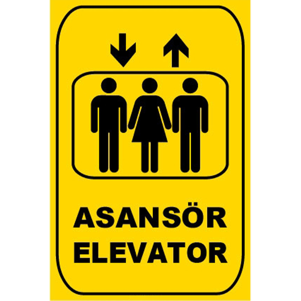 Turkish English Elevator Elevator Symbol Sign Board Sign Board Label ZY1171 Turkish English Elevator Elevator Symbol Sign Board Sign Board Label ZY1171