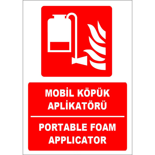 Turkish English Mobile Foam Applicator Sign Board Signage Label ZY1966