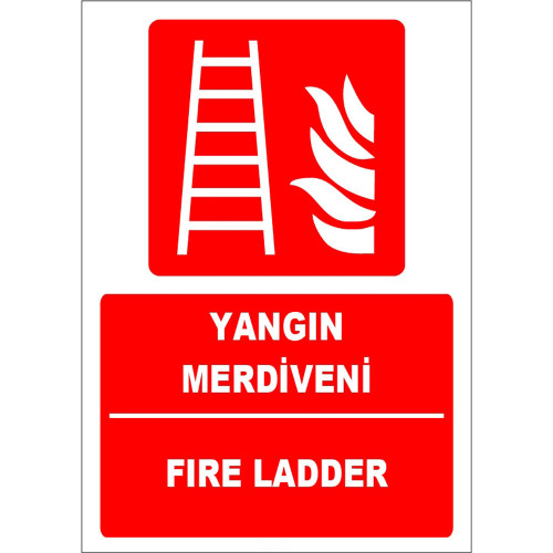 Turkish English Fire Escape Sign Sign Sign Sticker Label ZY1957