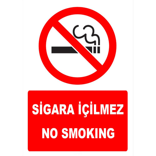 Turkish English No Smoking Sign Sign Sign Label ZY1303