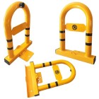 Parking Lot Barrier Parking Iron Locked Reclining Barrier Yellow