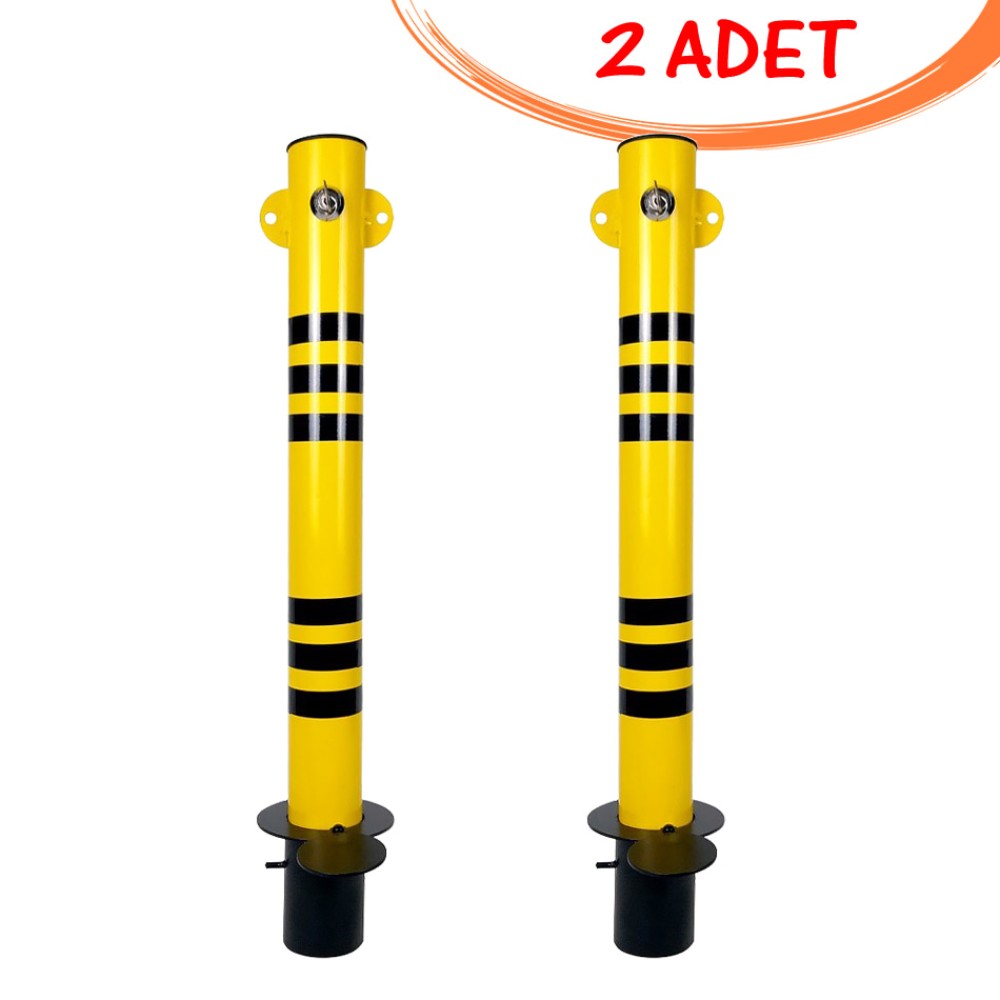 Otopark Bariyeri Kilitli Otopark Direği Ankrajlı Çıkan Tip 70 cm 70mm (2 ADET)