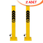 Parking Barrier Parking Iron Recessed Locked Reclining Barrier 60 cm (2 PCS)