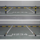 Parking Barrier Parking Iron Recessed Locked Reclining Barrier 50 cm