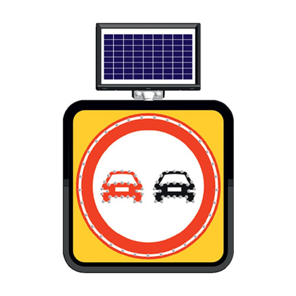 Sollama Yasağı İşareti Güneş Enerjili Ledli Solar Trafik Levhası Tabelası