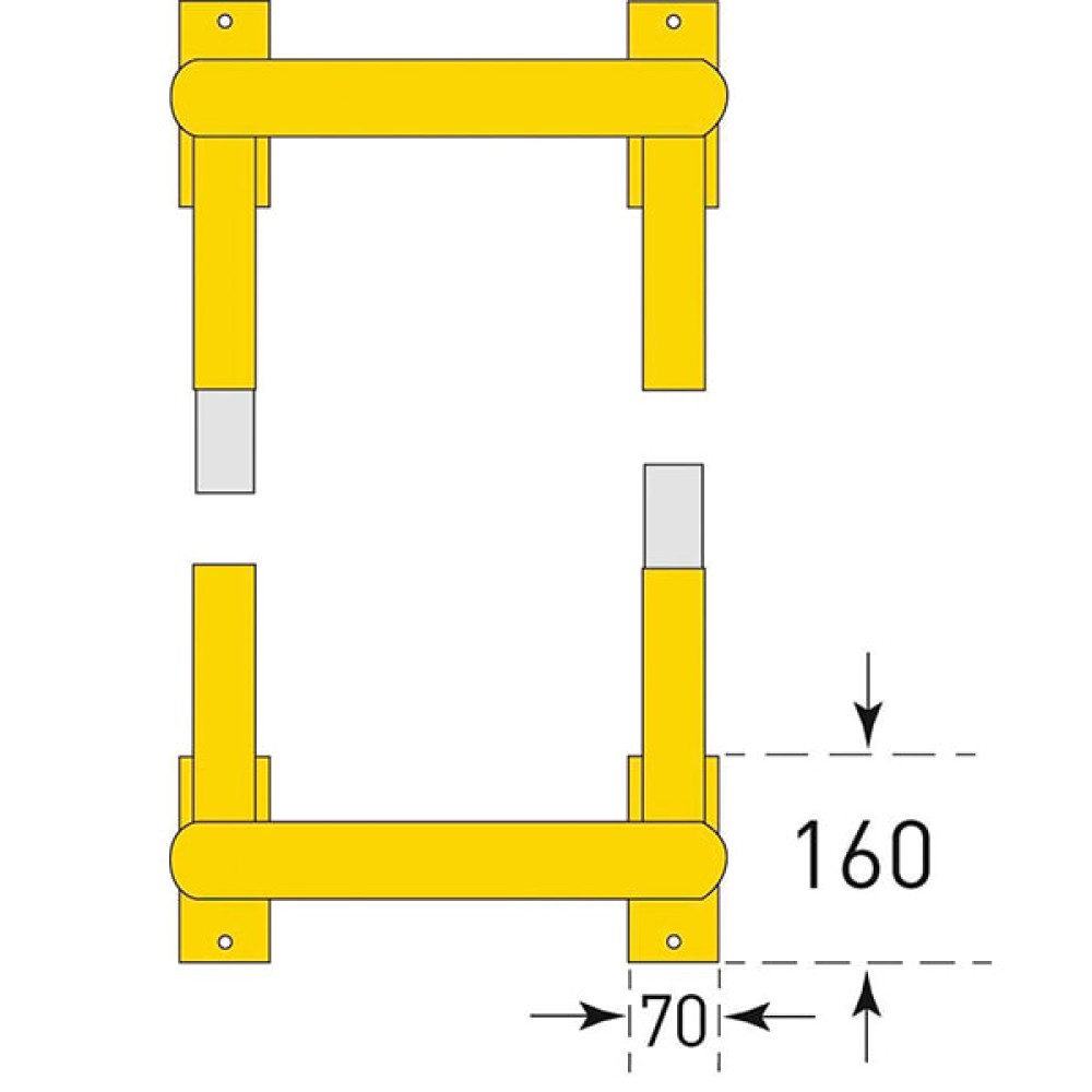 Parking Column Protection Barrier Mast Area Protector 60 cm