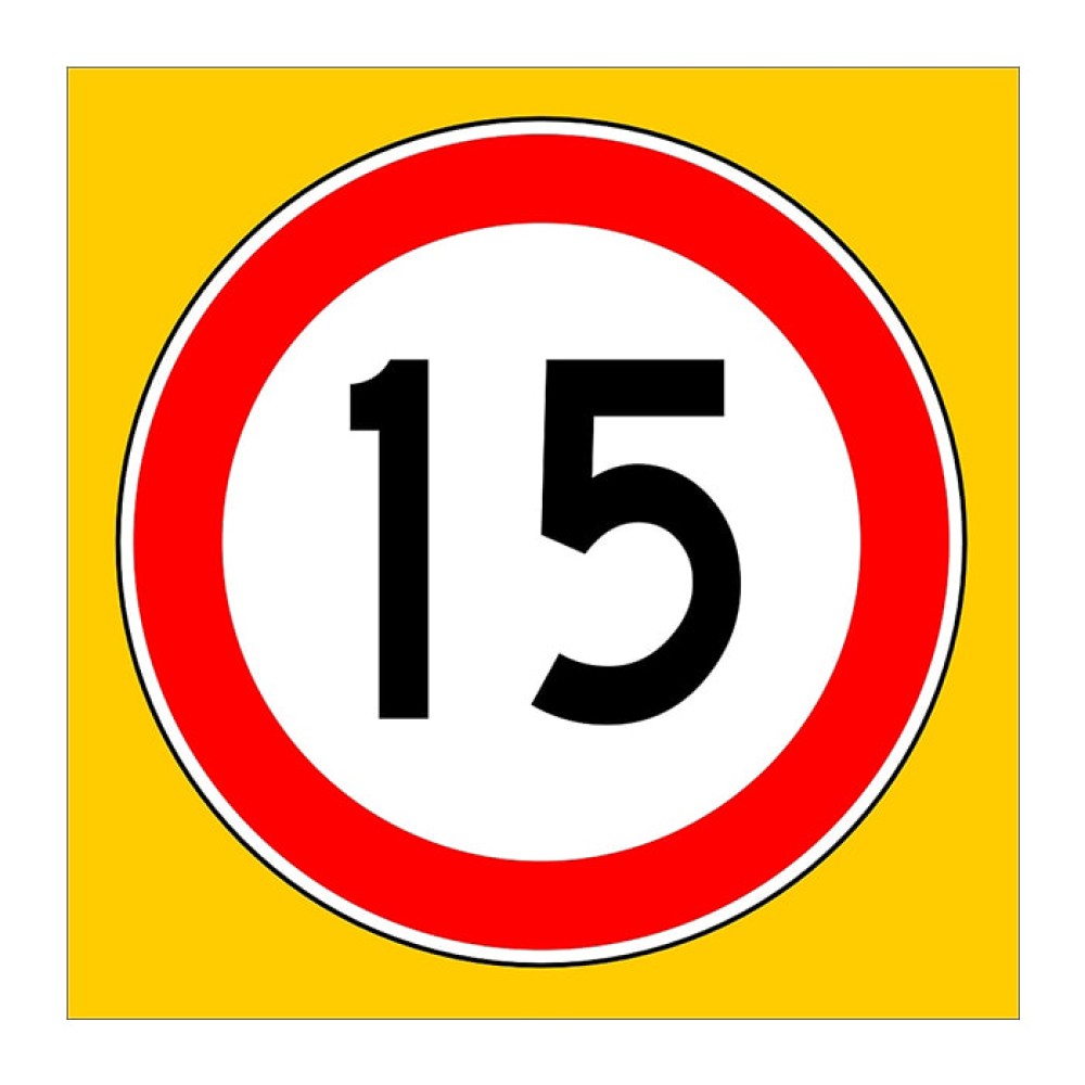 2 Stuks Snelheidsbord 15 Mph – Aluminium 60 Mil – 45x30 Cm – Voor Straten En Wijken – Weerbestendig & UV-bestendig