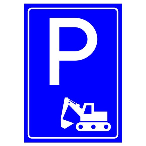 Construction Equipment Parking Lot Sign Parking Lot Sign