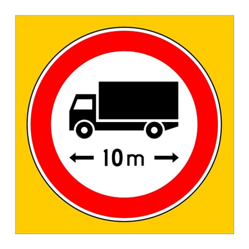 Vehicle Longer Than Meter Cannot Enter Signboard Parking Sign