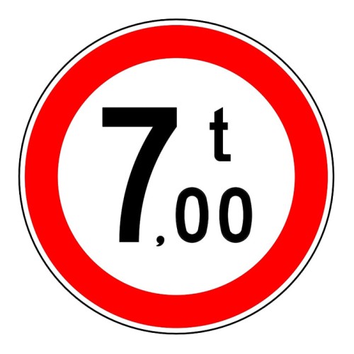 No Entry Vehicles With Loaded Weight More Than Tons Parking Lot Sign