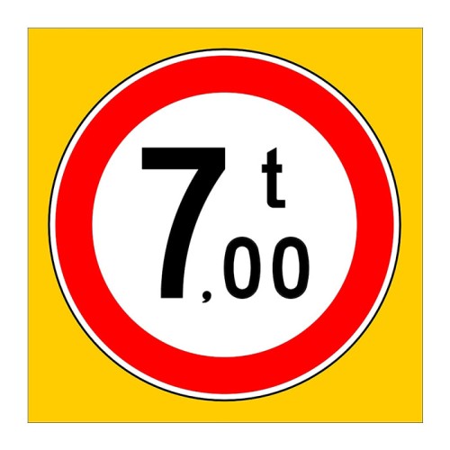 No Entry Vehicles With Loaded Weight More Than Tons Parking Lot Sign
