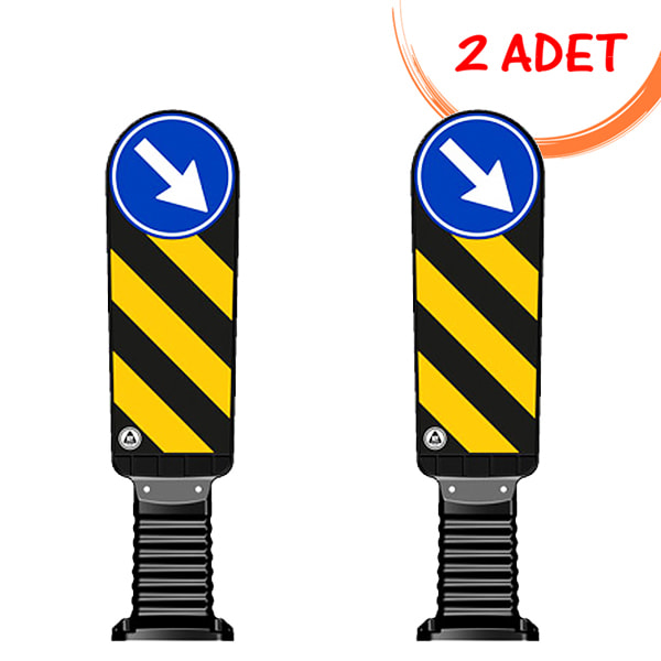 Refüj Başı Dubası Esnek Refüj Başı Tabelası Plastik Refüj Ayırıcı 90 cm Evelux (ø200mm) 2 ADET