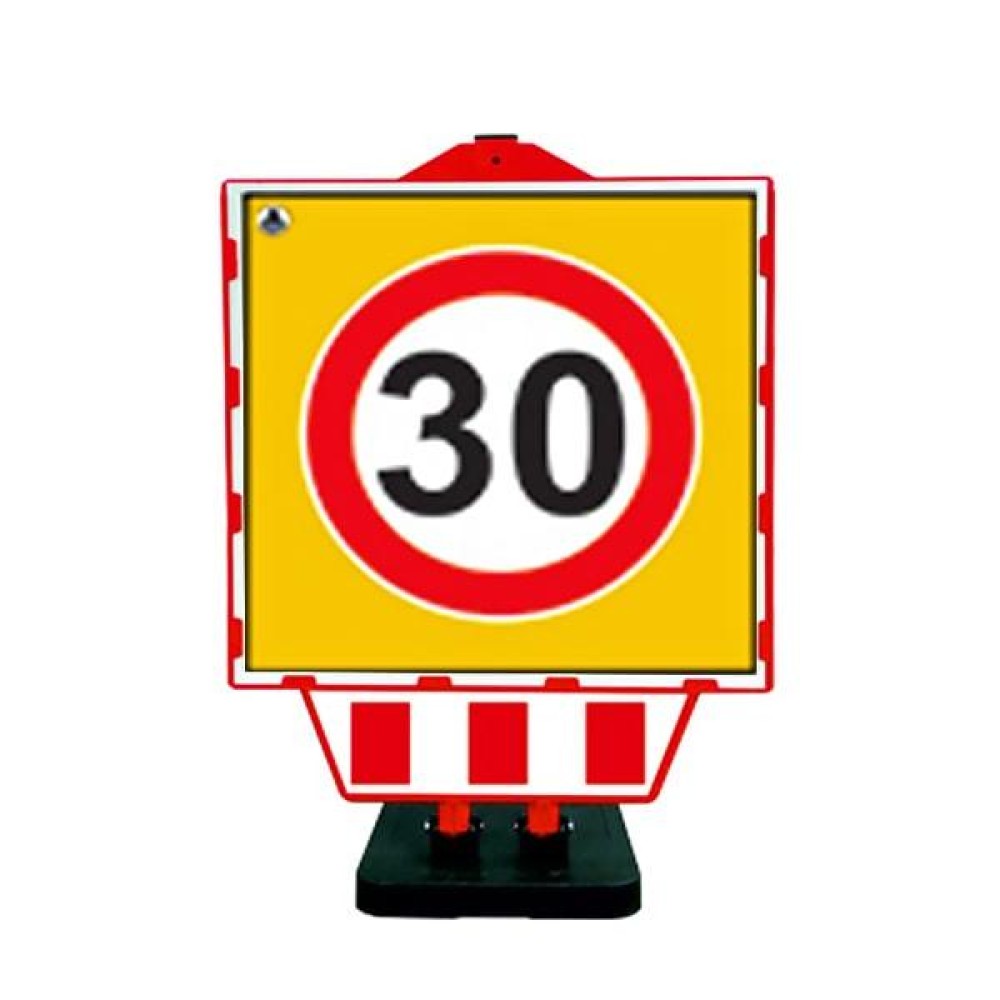 Folding Warning Sign Maximum Speed ​​Limit 30 km