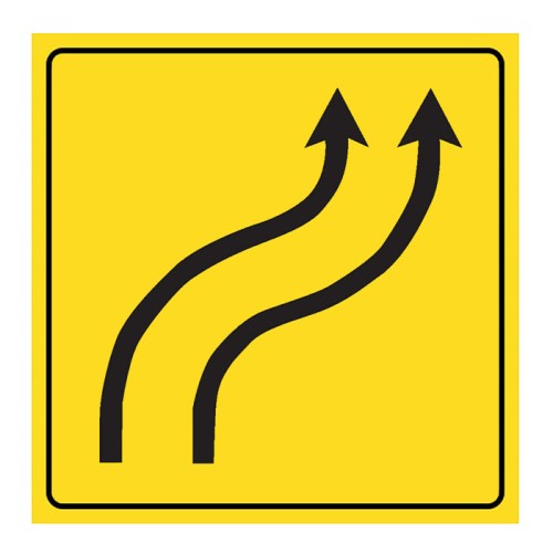 Lane Regulation Right Double Lane Transfer Sign Traffic Sign YB-5c