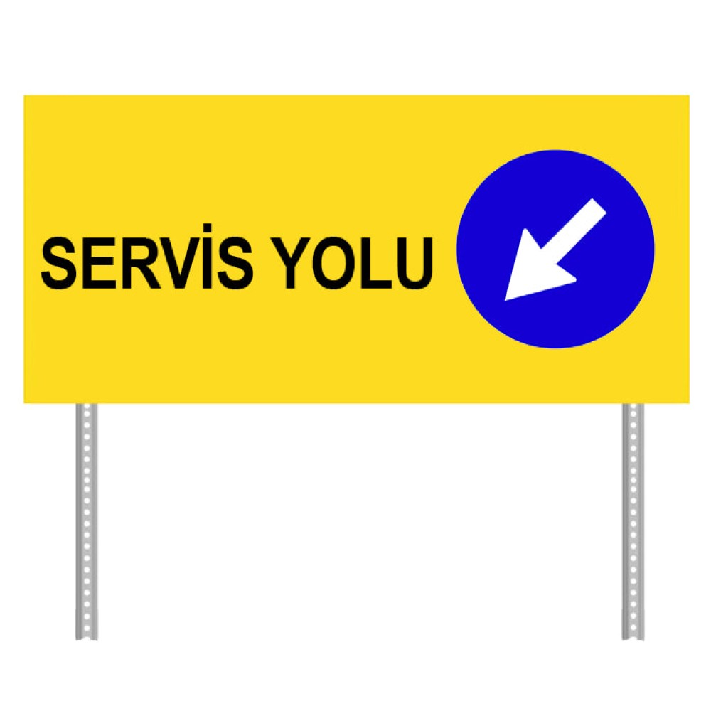 Servis Yolu Levhası Soldan Gidiniz Trafik Tabelası İşareti Anlamı Fiyatı