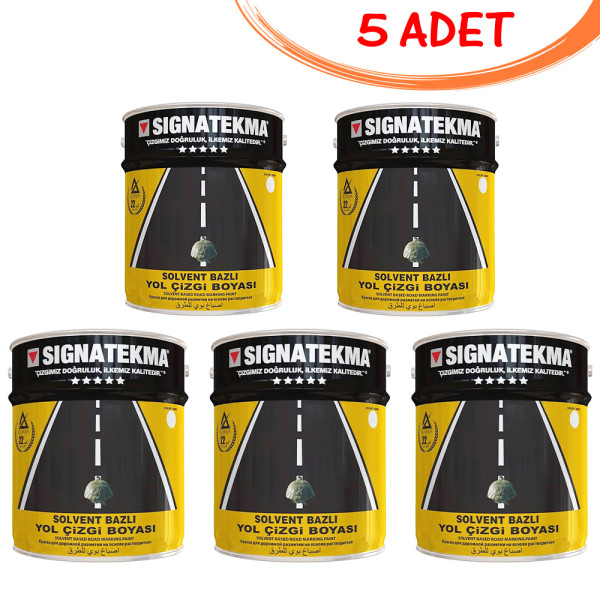 Yol Şerit Boyası Soğuk Yol Çizgi Boyası Otopark Asfalt Boyası 25 kg Fiyatı (Renk Seçenekli) 5 ADET