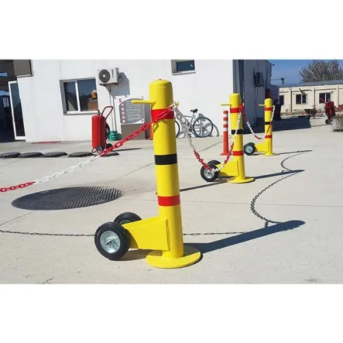 Benzinlik Bariyer Metal Duba Tekerlekli Taşınır Sabit Otopark Bariyeri LPG 90 cm