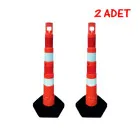 Yol Malzemeleri Dubalı Ultra Uyarı Dikmesi Duba Plastik Yol Trafik Dikmesi 14cmx120cm 12430 DB R (2 ADET)