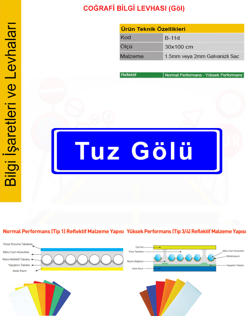 coğrafi bilgi levhası göl