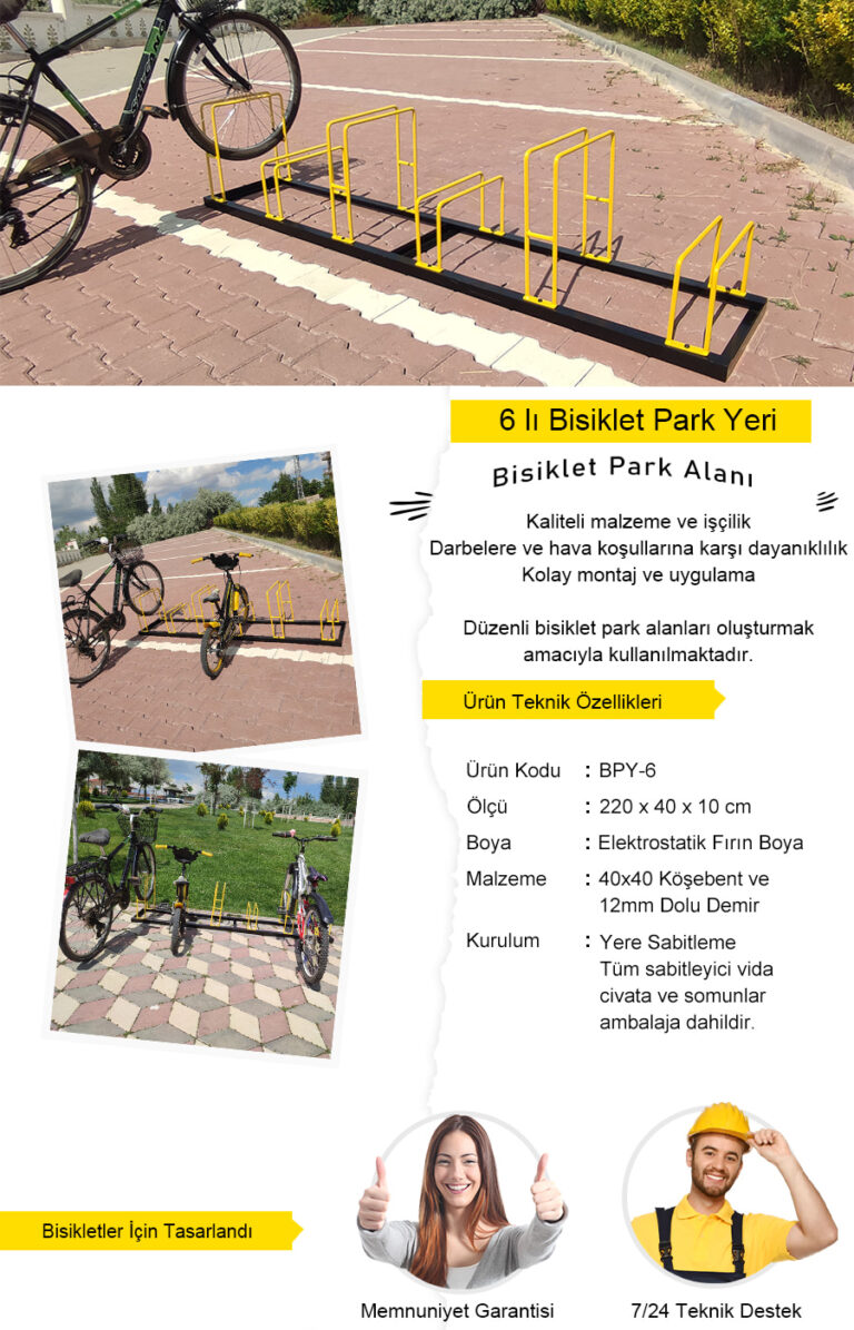 bisiklet park demiri 6 lı