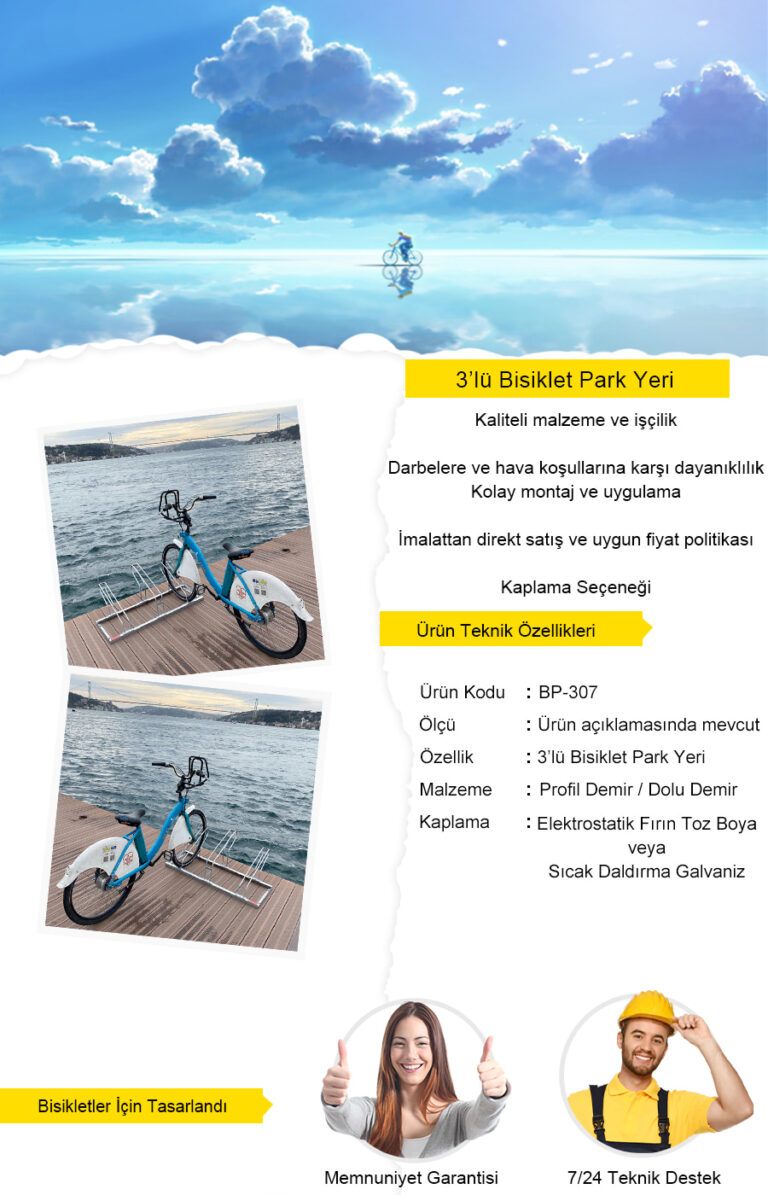 3 lü bisiklet park yeri