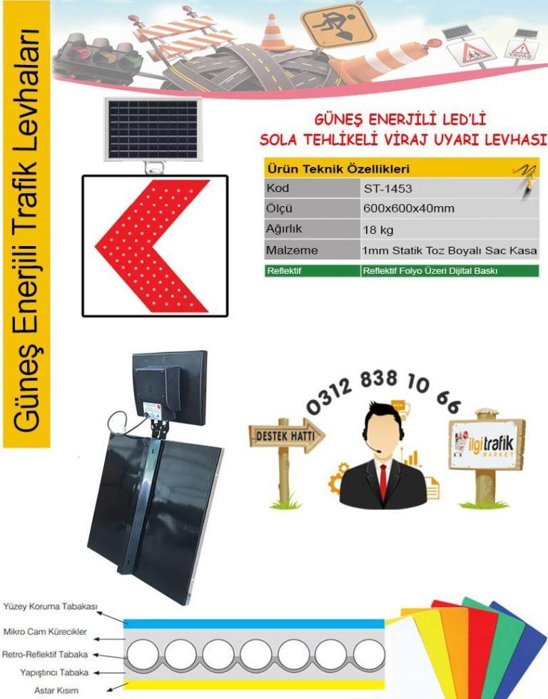 sola tehlikeli viraj levhası