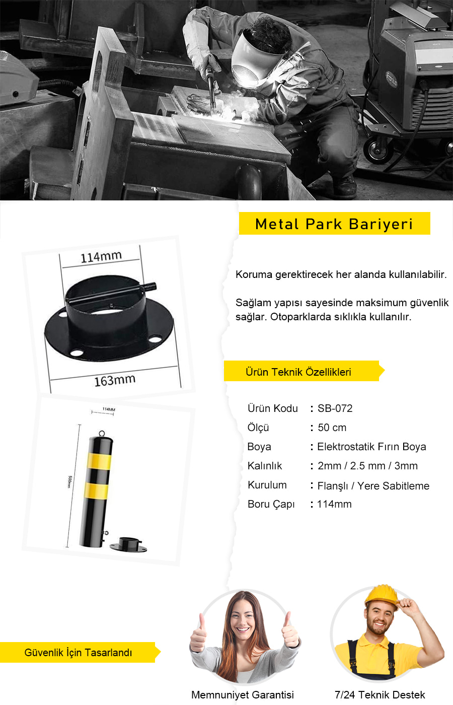 kilitli otopark direği çıkan ankrajlı