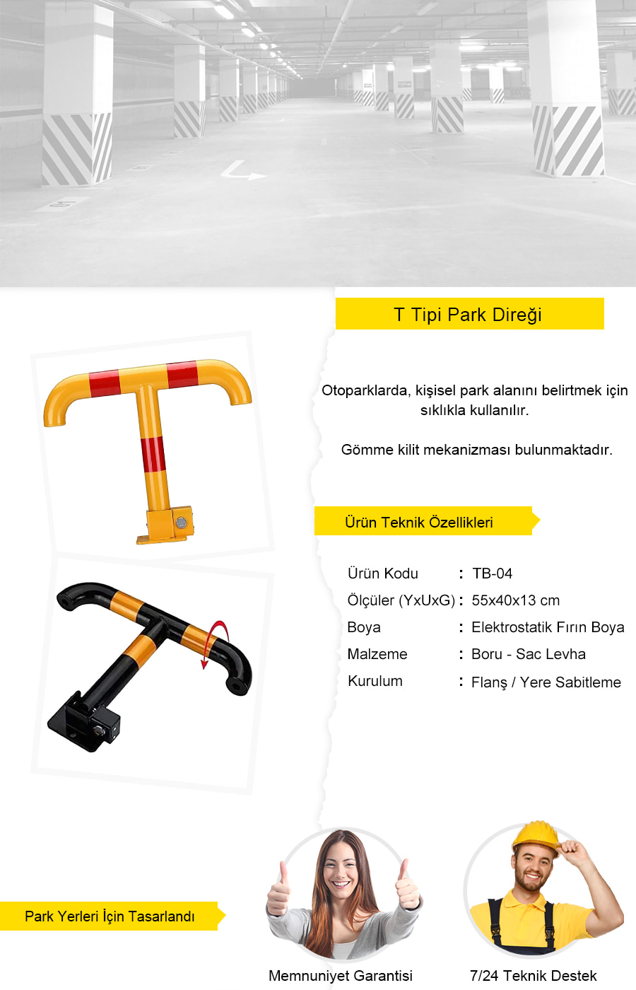 otopark kilitli demir