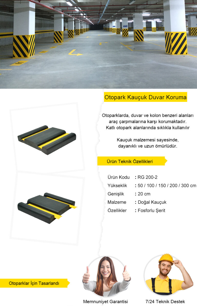 otopark kauçuk duvar koruma