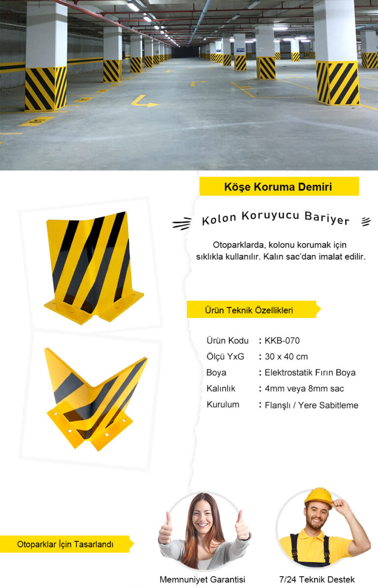 otopark köşe kolon koruyucu