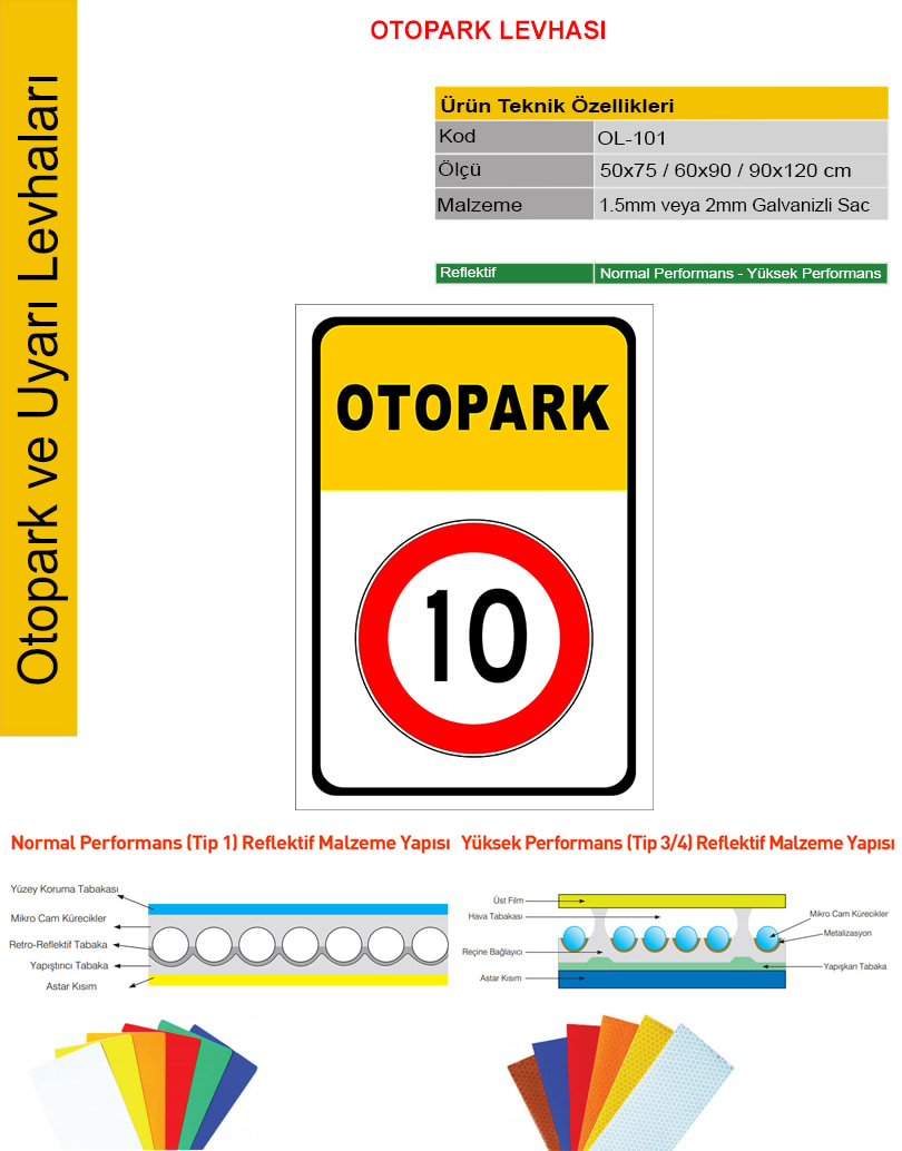 otopark levhası