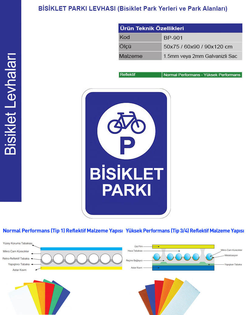 bisiklet parkı levhası