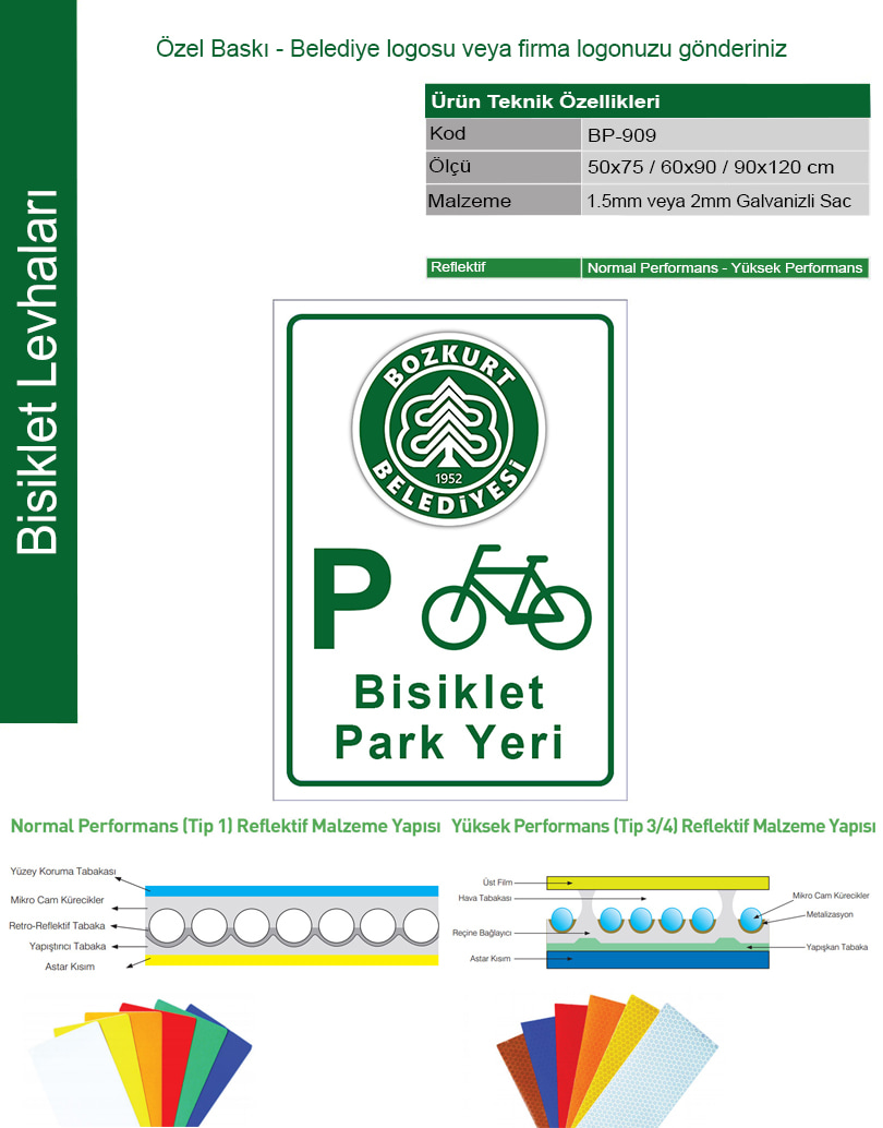 bisiklet park yeri tabela