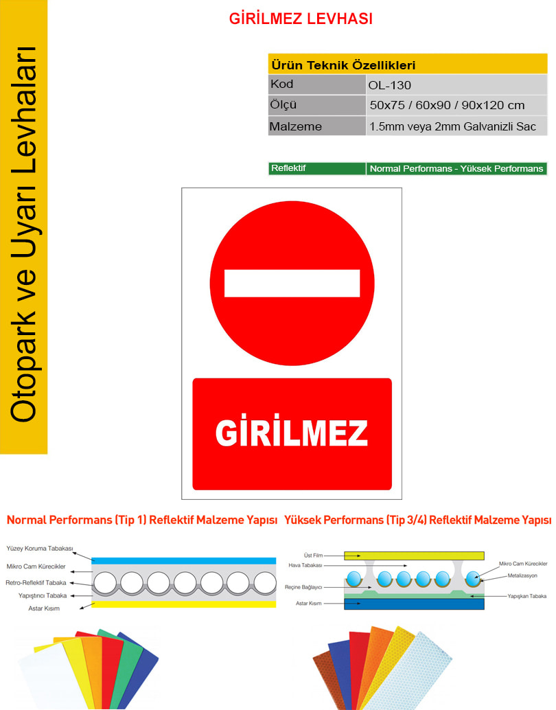 girilmez levhası