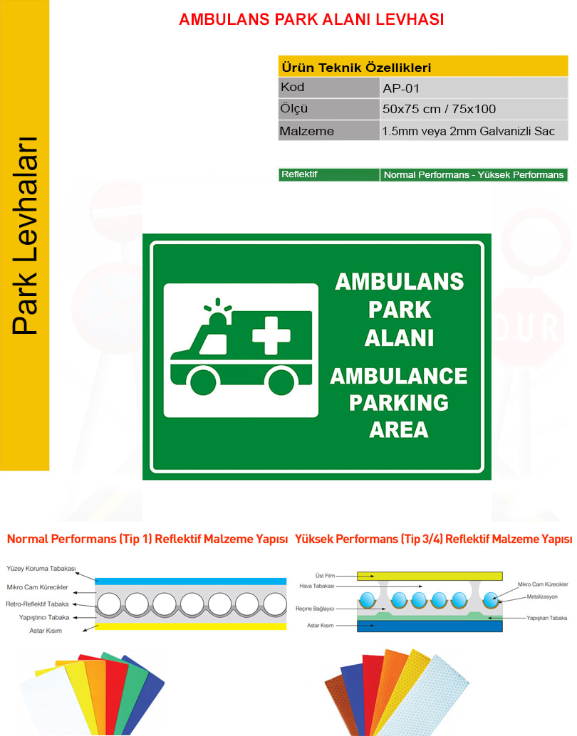 ambulans park yeri