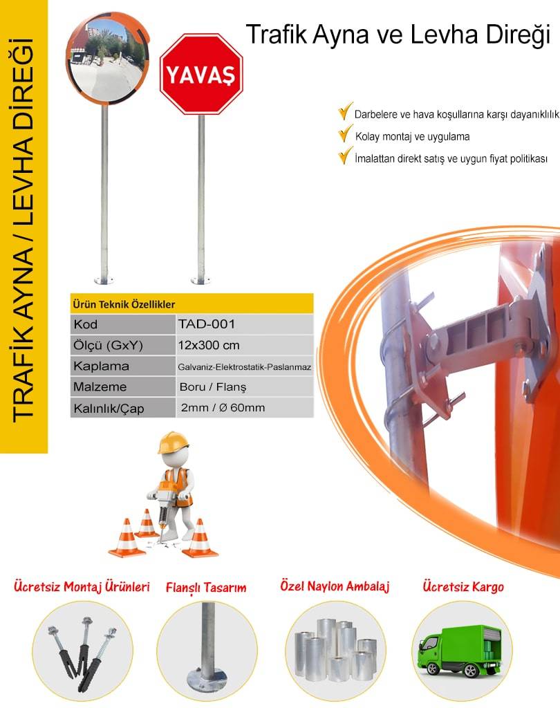 trafik levhası direği