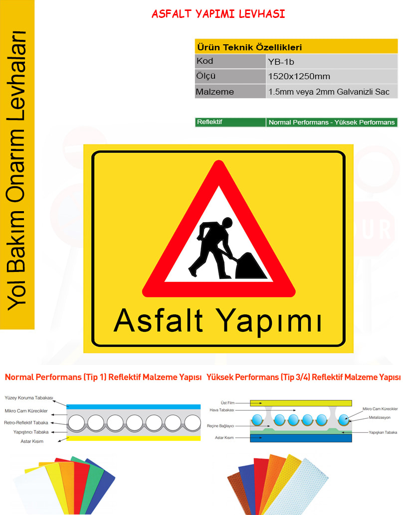asfalt yapımı tabelası