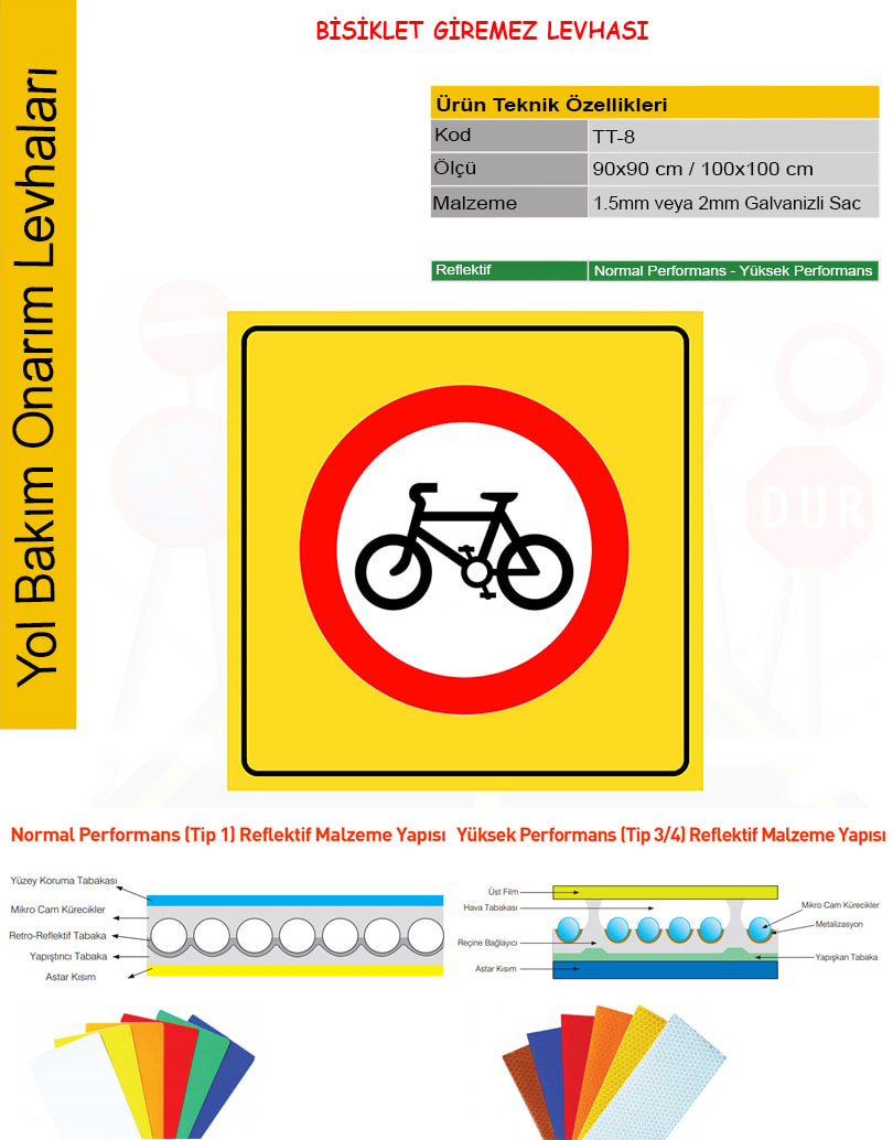 bisiklet giremez trafik işareti