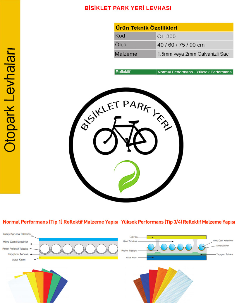bisiklet park yeri tabelası